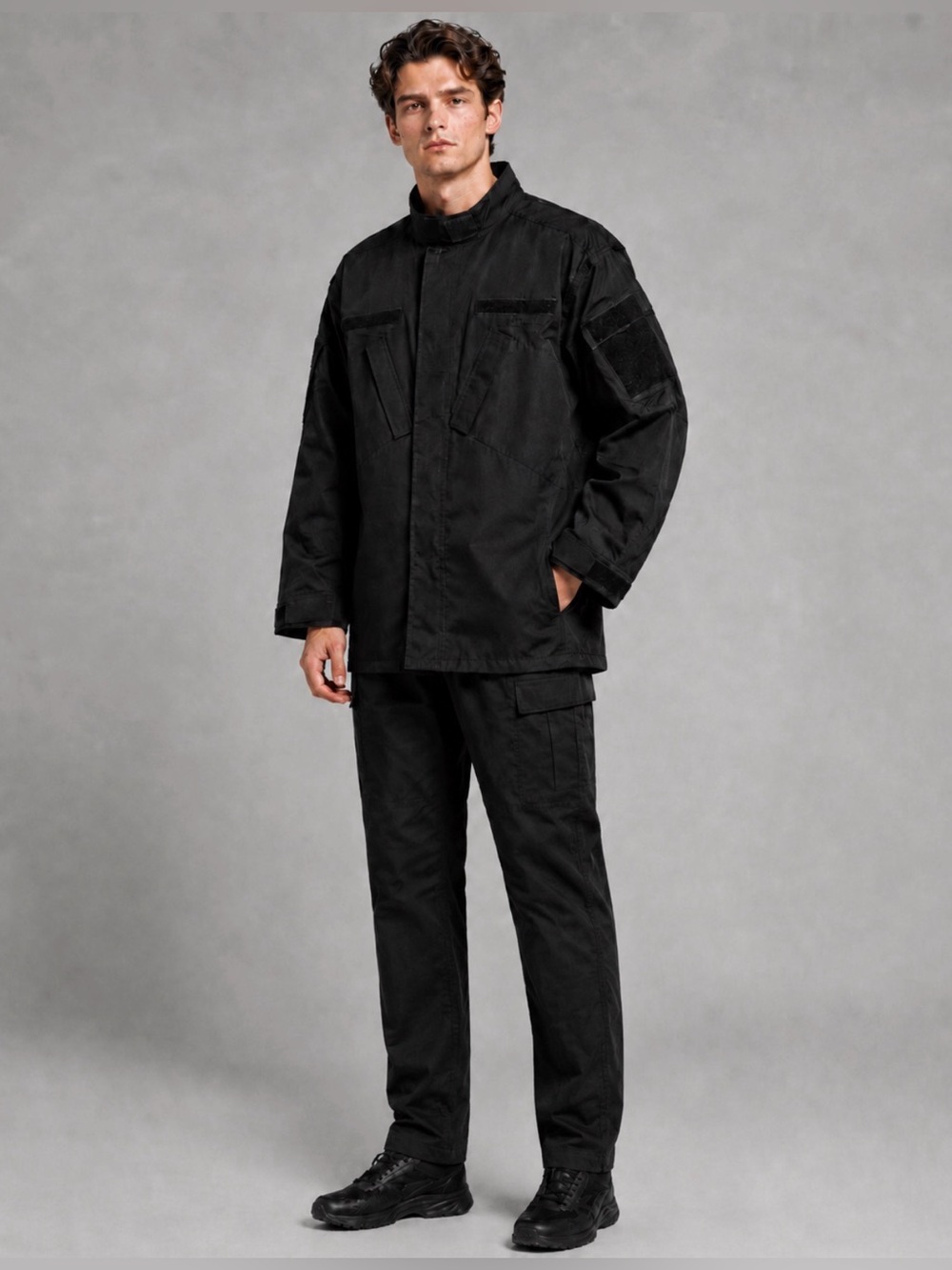 USMG Black Tactical Field Jacket XXL Reg  Military Style Ripstop Utility Coat